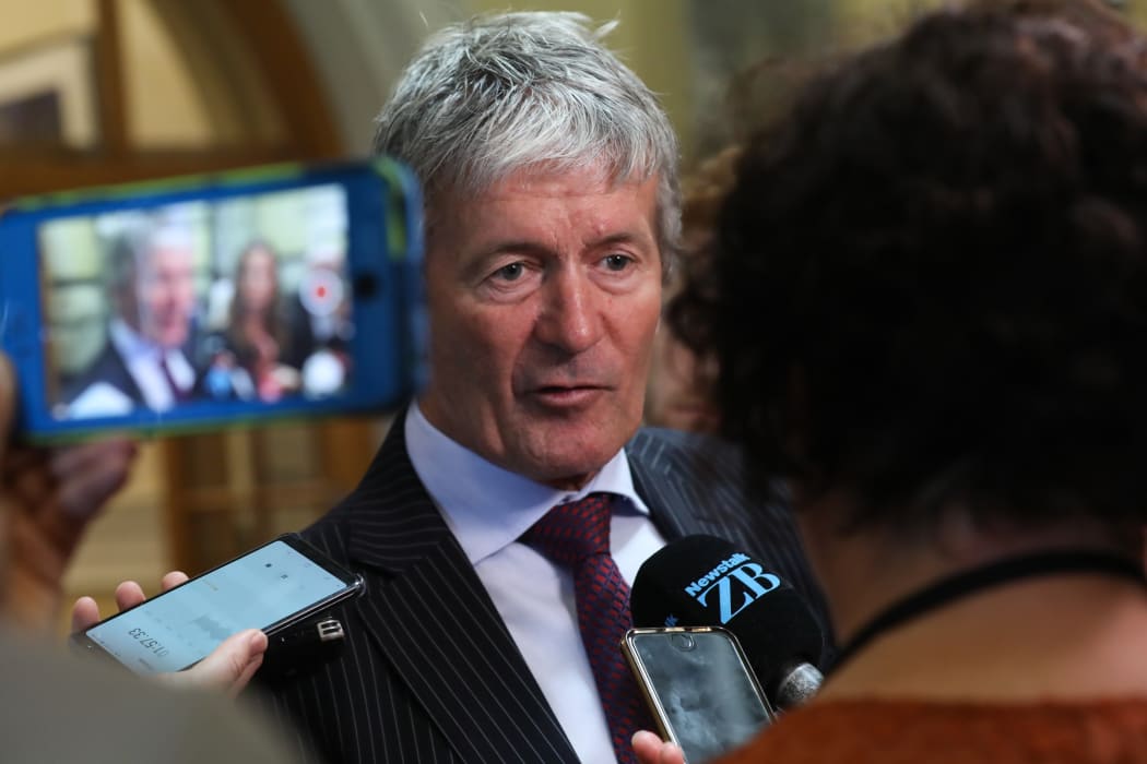 Damien O'Connor being interviewed by the media