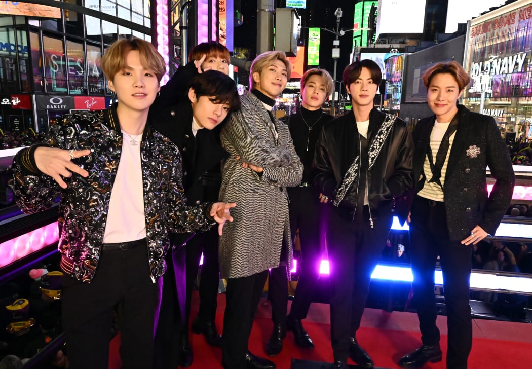 BTS attend Dick Clark's New Year's Rockin' Eve With Ryan Seacrest 2020 on December 31, 2019 in New York City.