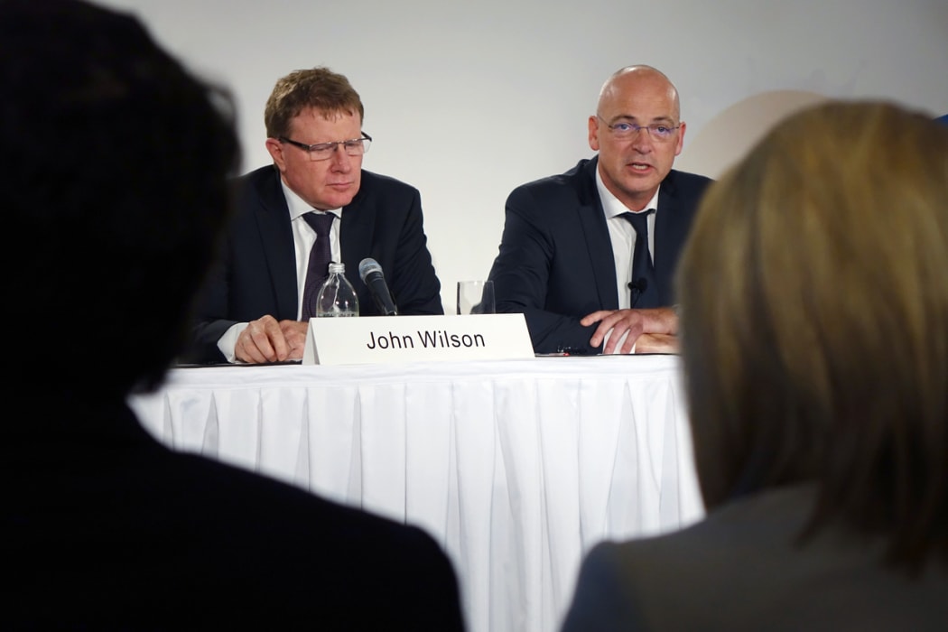 Fonterra chairman John Wilson and chief executive Theo Spierings.