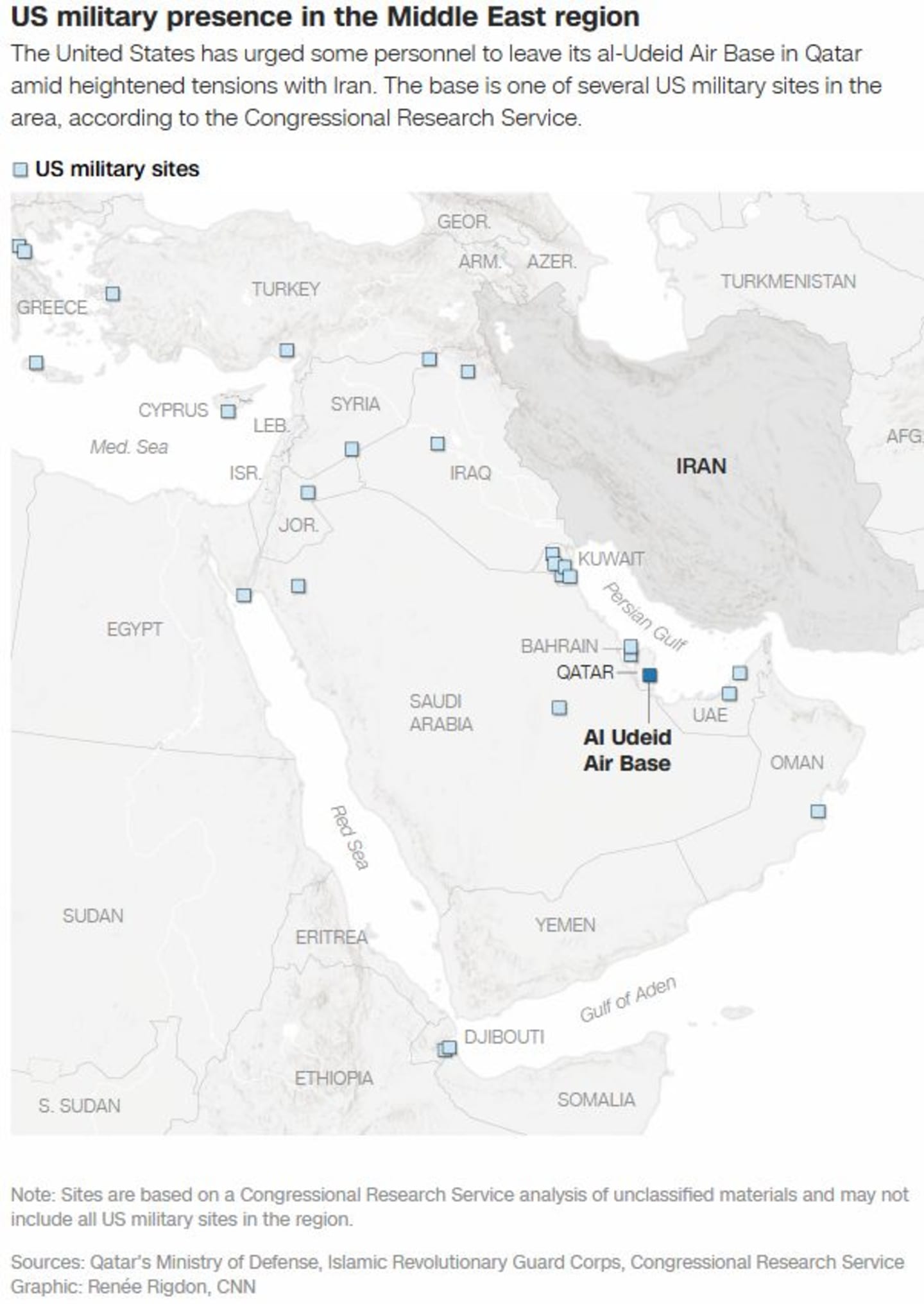 US military presence graphic - CNN single use