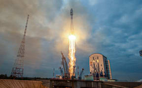 In this handout picture taken and released by the Russian Space Agency Roscosmos on August 11, 2023, a Soyuz 2.1b rocket with the Luna-25 lander blasts off from the launch pad at the Vostochny cosmodrome, some 180 km north of Blagoveschensk, in the Amur region. Russia launched its first probe to the Moon in almost 50 years on August 11, 2023, a mission designed to give fresh impetus to its space sector, which has been struggling for years and become isolated by the conflict in Ukraine. The launch of the Luna-25 probe is Moscow's first lunar mission since 1976, when the USSR was a pioneer in the conquest of space. The spacecraft is due to reach lunar orbit in five days. (Photo by Handout / Russian Space Agency Roscosmos / AFP) / RESTRICTED TO EDITORIAL USE - MANDATORY CREDIT "AFP PHOTO / Russian Space Agency Roscosmos / handout" - NO MARKETING NO ADVERTISING CAMPAIGNS - DISTRIBUTED AS...