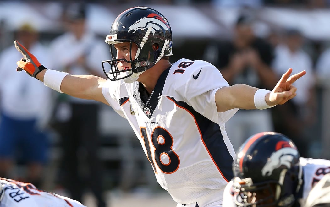 Denver Broncos NFL quarterback Peyton Manning.