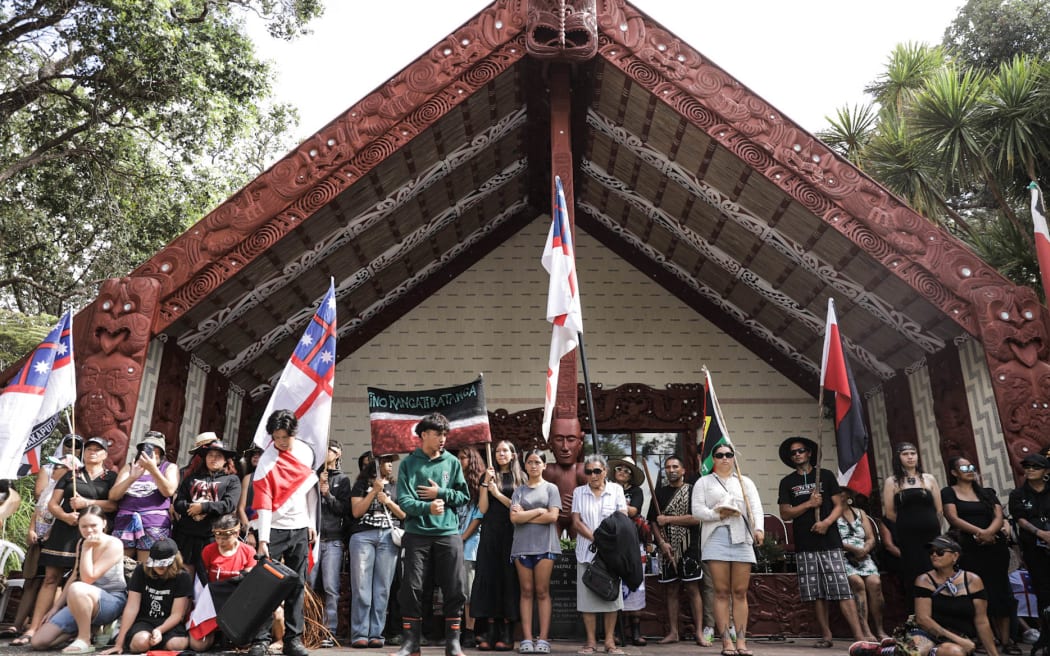 Hīkoi arrives on Waitangi Day 2025.