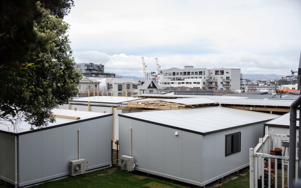Prefabs onsite of Wellington Girl's College