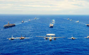 French aircraft Carrier Charles de Gaulle and its Strike Group during Exercise Clémenceau25 in the Pacific