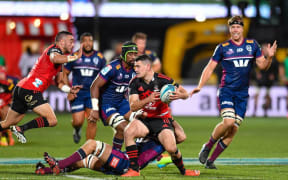 Will Jordan of the Crusaders during the Super Rugby Pacific Quarter Final match, Crusaders Vs Reds, at Orangetheory Stadium, Christchurch, New Zealand, 3rd June 2022. Copyright photo: John Davidson / www.photosport.nz