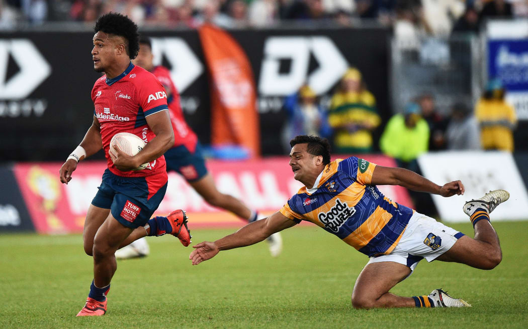 Tasman player Leicester Fainga'anuku during their Mitre 10 Cup Semi Final rugby match against Bay of Plenty at Trafalgar Park, Nelson, New Zealand. Saturday 21 November 2020.
