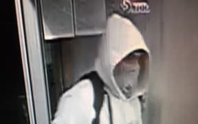 CCTV footage of the robber