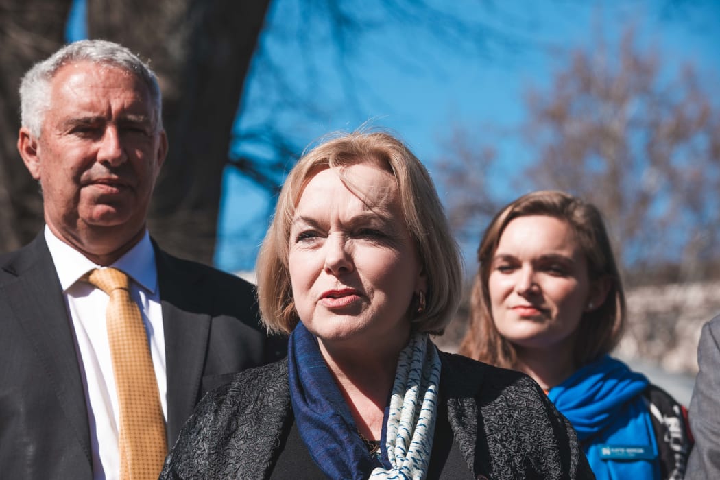 National Party leader Judith Collins announcing the party's Hawke's Bay Hospital election promise on 8 September, 2020.