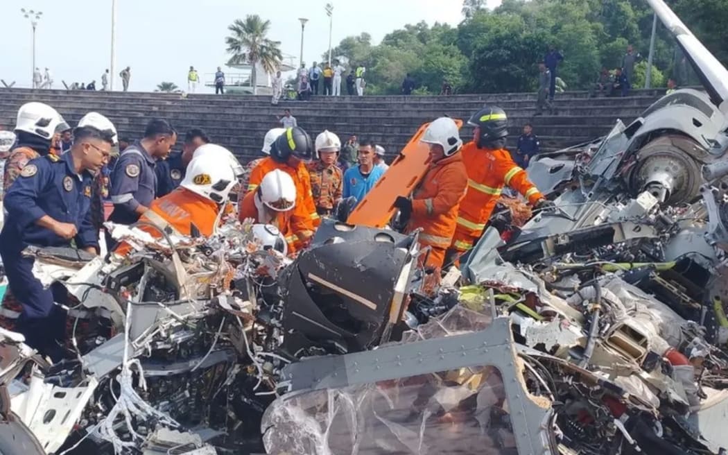 Malaysia navy helicopters crash
