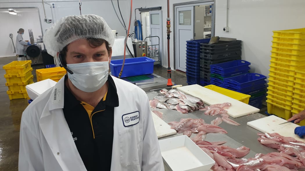 Egmont Seafoods general manager Caleb Mawson said there were online and supermarket orders to fill, as well as a small amount for exports.