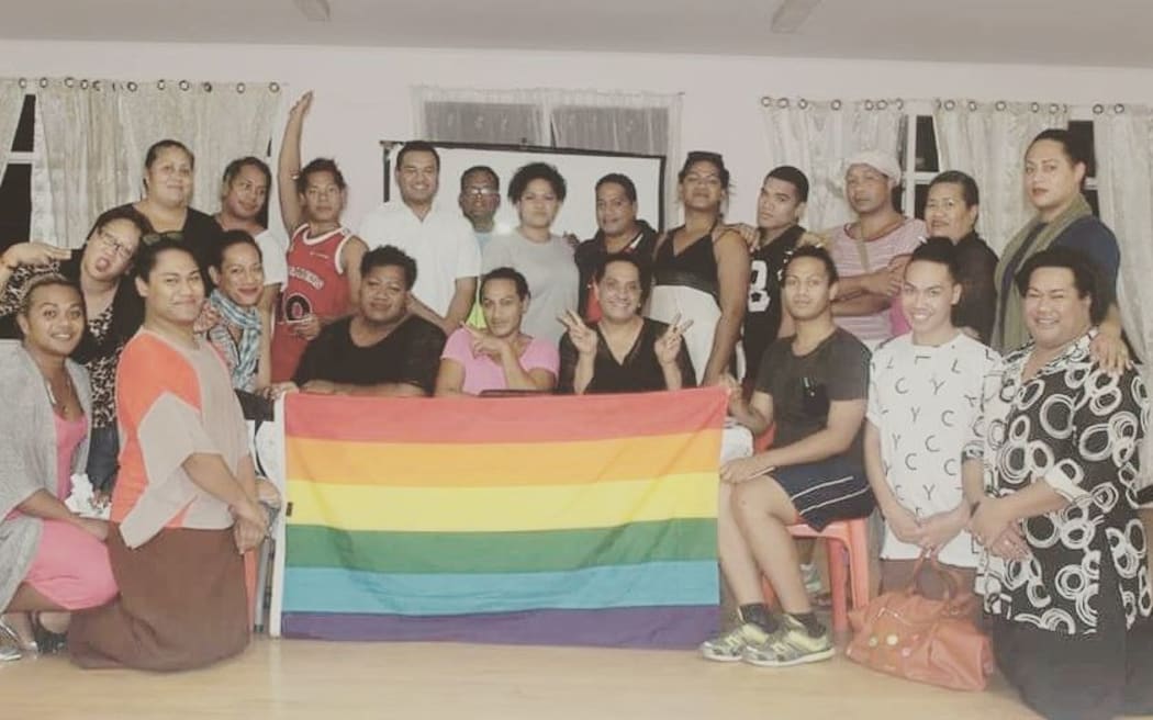 Members of Tonga’s LGBTI community at the Tonga Family Health Clinic.