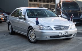 The 2005 Ford LTD Ba V8 limousine is being sold by Wholesale Motors in Christchurch and was the car that Helen Clark was driven in between 2005 and 2008.
