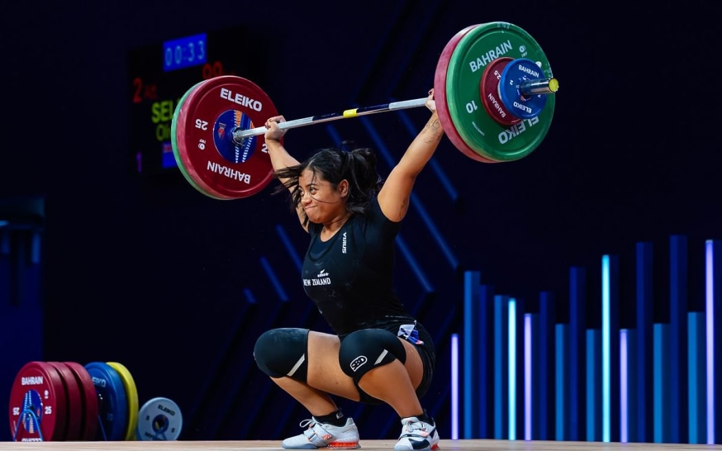 New Zealand weightlifter Olivia Selemaia
