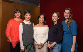 From left to right: Alexia Russell, Sharon Brettkelly, Davina Zimmer, Gwen McClure and Amanda Gillies