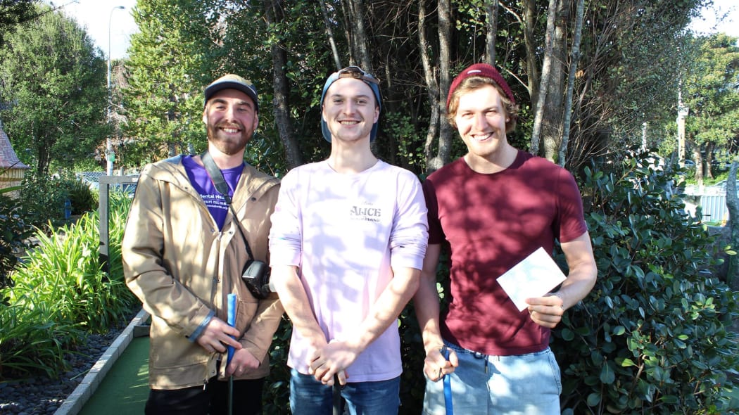Friends Zac Roberts (L), Kyle Sutcliffe (M) and John Middleton (R) are 'Par Four.'