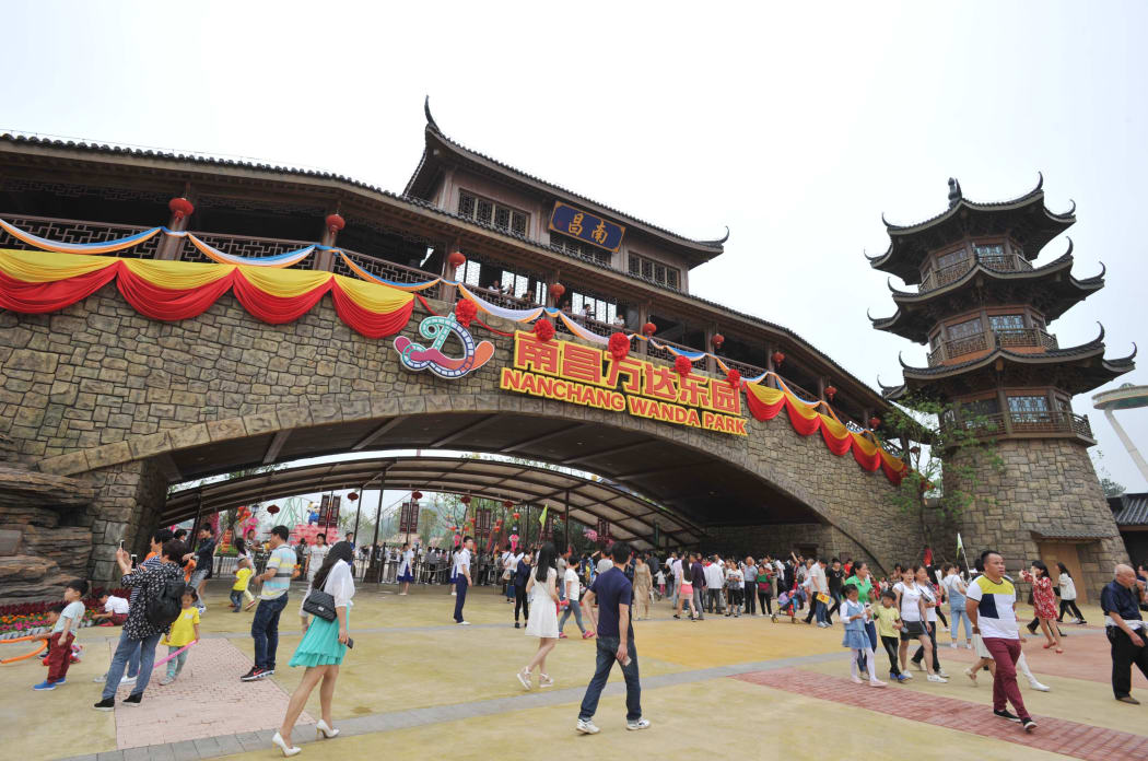 The newly opened theme park Wanda City in Nanchang, east China's Jiangxi province.
