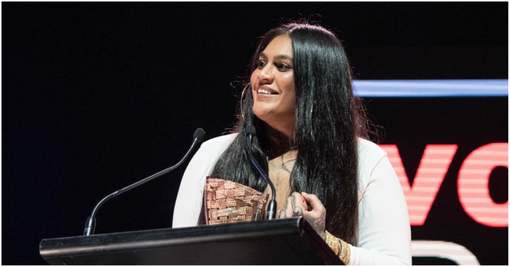 Aaradhna accepting one of her four awards.