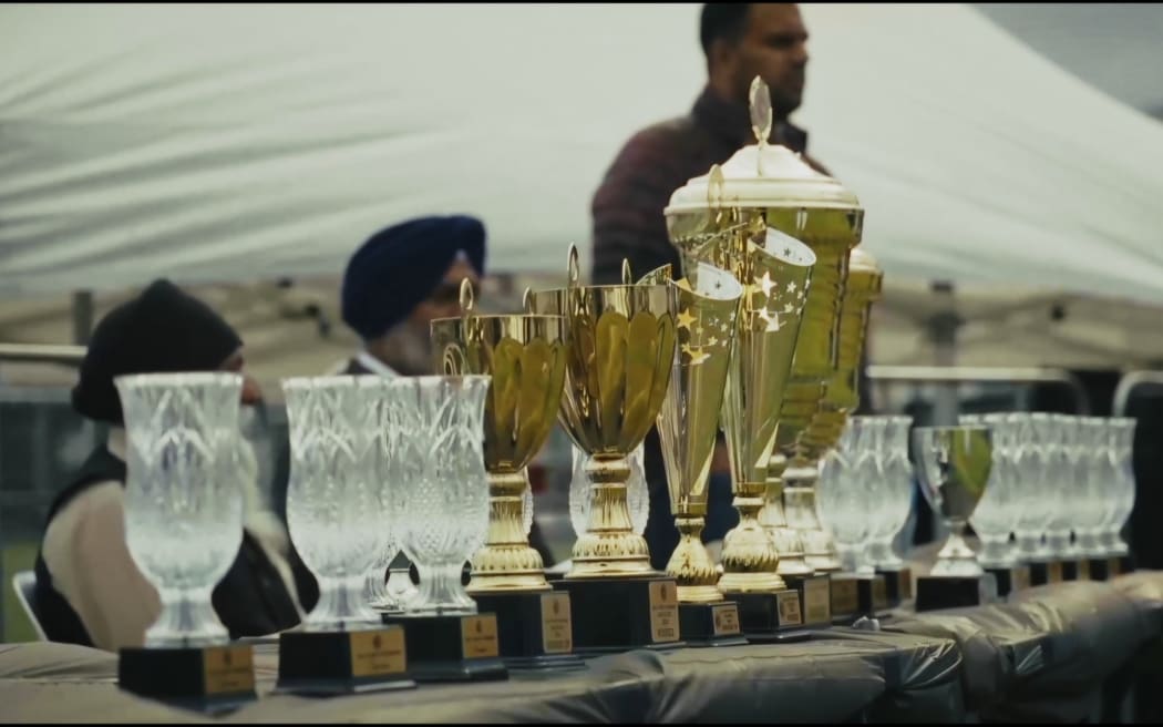 Trophies at the Kabaddi tournament