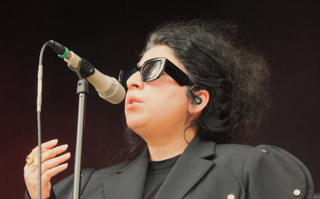 Arooj Aftab performs on the second day of WOMAD in Taranaki, on 17 March, 2024.