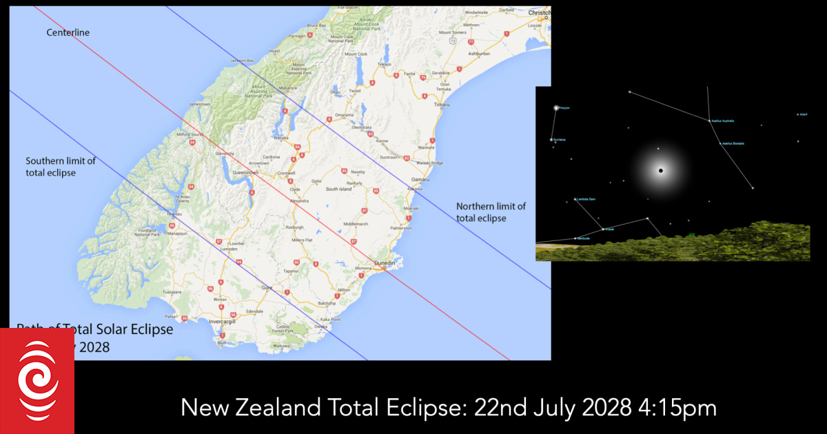 2028 total solar eclipse in New Zealand likely big tourism drawcard, astronomer says - Vimarsana News