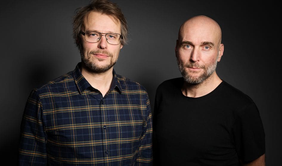 Joachim Dyfvermark (right) and his felow reporter at Sweden's SVT network Sven Bergman.