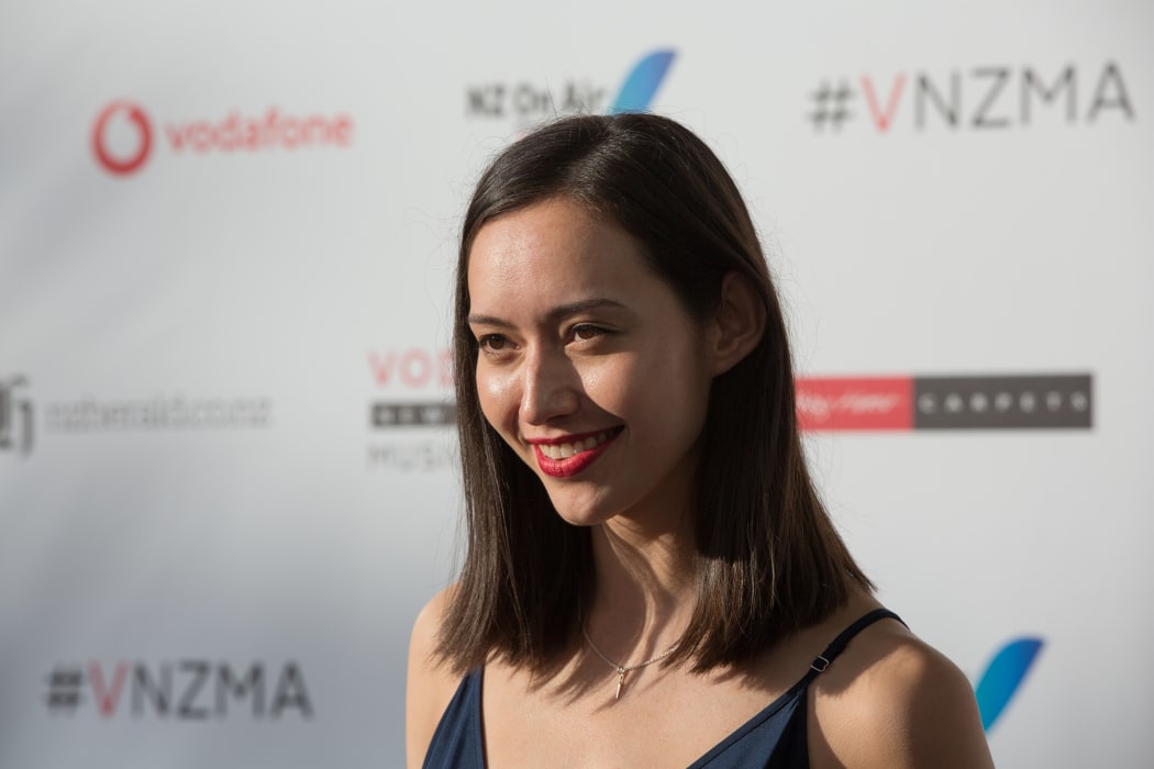 Fazerdaze, aka Amelia Murray, at the 2017 Vodafone New Zealand Music Awards.
