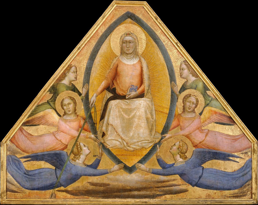 The Assumption of the Virgin, altarpiece fragment - Bernado Daddi (1290-1348)