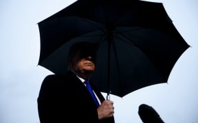 US President Donald Trump speaks to the press before departing from the White House on December 2, 2019 in Washington,DC en route to London, to meet with NATO leaders for the 70th anniversary of the alliance. (Photo by Brendan Smialowski / AFP)