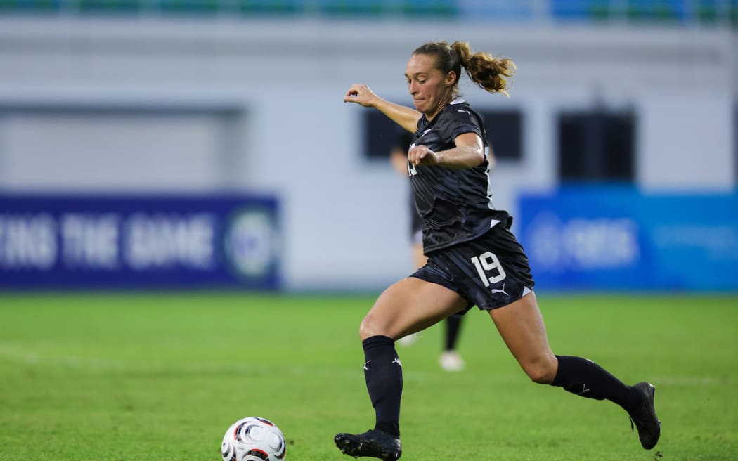 New Zealand's Liz Anton during FIFA Women's World Cup Qualifiers 2027, OFC Qualifiers, New Zealand v Solomon Islands, National Stadium Honiara. Monday 2 March 2026. Photo: Joshua Devenie / www.phototek.nz / Photosport