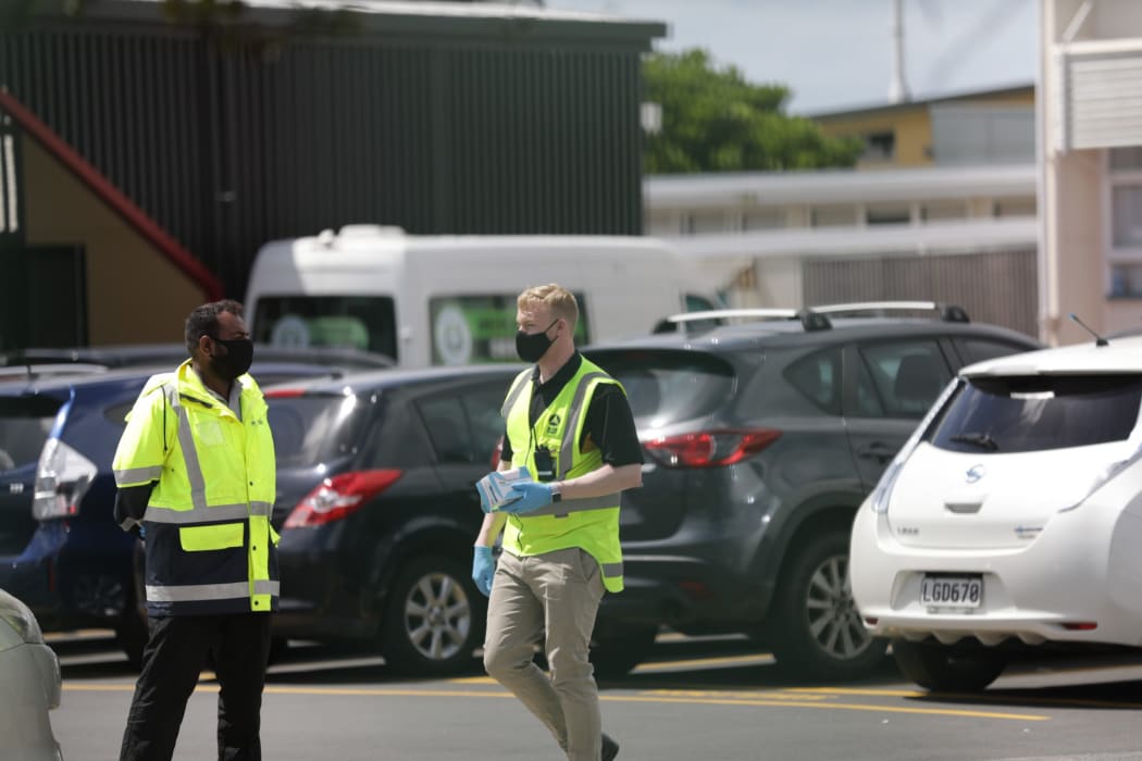 Covid-19 testing at Papatoetoe High School on 23 February.