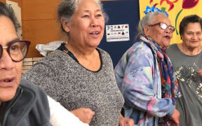 Women enjoying the Siva Samoa class.