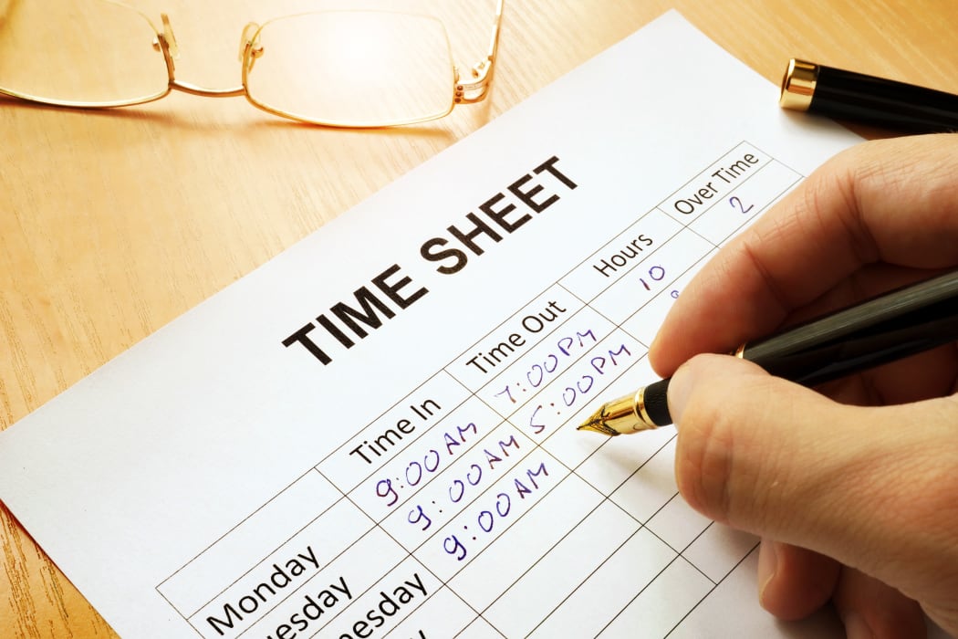 Work pay, timesheet.