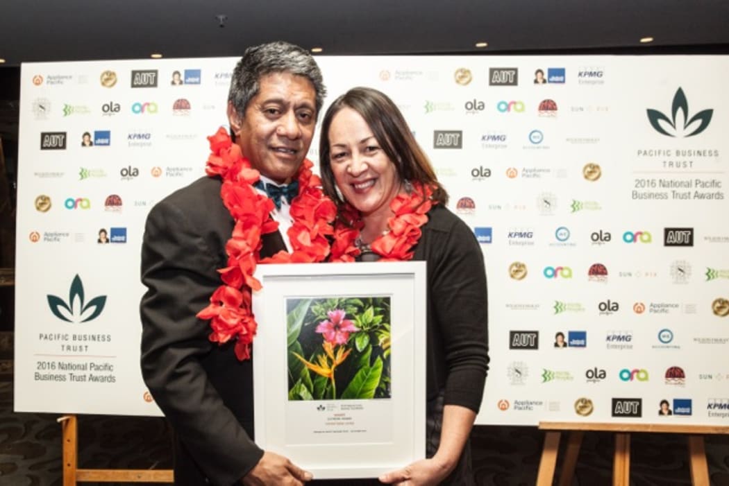 The upreme award winner was Connect Global, a contact centre business headed by Siuai Fiso (left) and his wife Serena Fiso (right).
