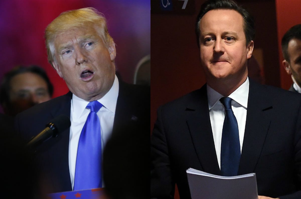 Donald Trump and David Cameron.
