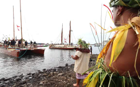 Two double-hulled voyaging canoes from Hawaii have arrived in Tahiti