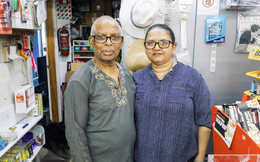 Bharat Patel and his wife