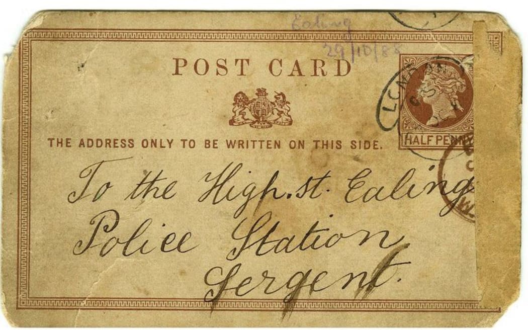A postcard allegedly written by Jack the Ripper sold for £22,000.