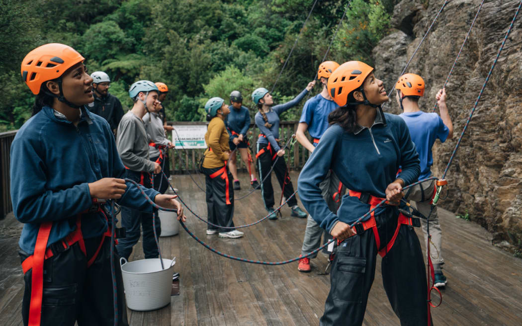 Participants in the Outward Bound programme at Anakiwa