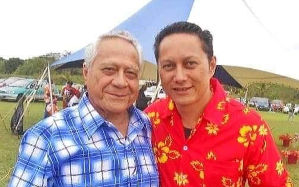 Emani Fakaotimanava-Lui and his father, the late Frank Fakaotimanava-Lui who was Premier of Niue.