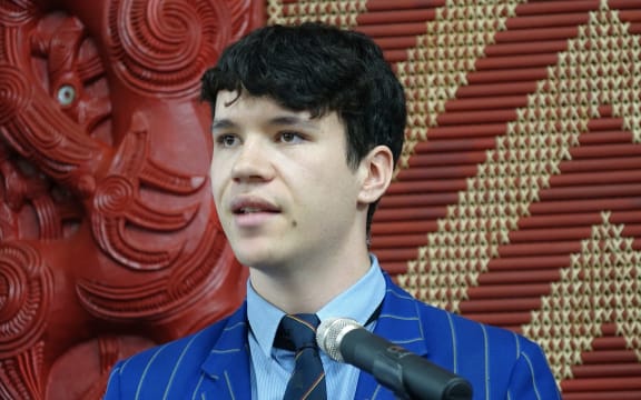 Te Aotahi Rice-Edwards at the presentation of the latest National Youth Custody Index.
