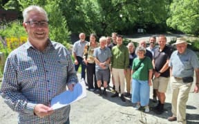 Kevin Marlow with the group of stakeholders who signed an MOU late last year.