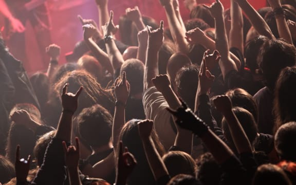 Crowd rocking on the concert