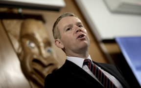 Chris Hipkins at Ngāti Hine Health Trust in Kawakawa on 28 September, 2023.