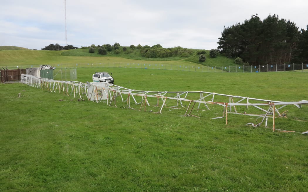 The 53m tower was pulled down on Tuesday 10 November.