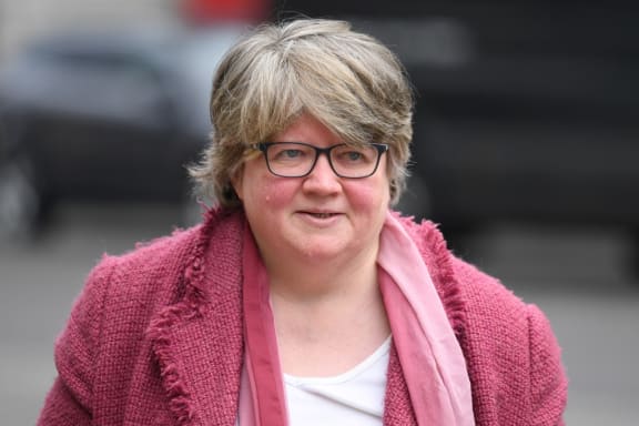 Britain's Work and Pensions Secretary Therese Coffey arrives at the Cabinet Office on Whitehall in central London on March 2, 2020,