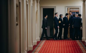 National MPs head to a caucus meeting to decide the leadership of the party.
