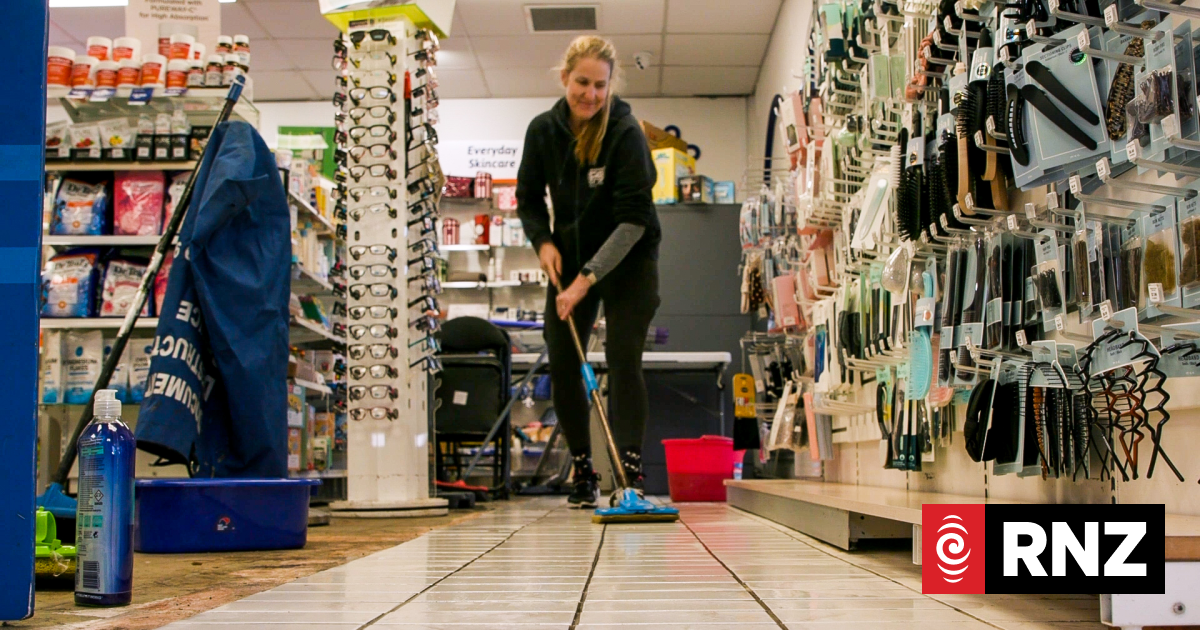 'Hopefully the last of it': Flood water tears through Wellington pharmacy