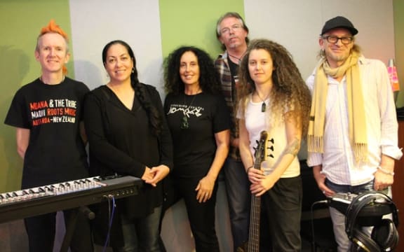 Moana and the Tribe with Trevor Reekie at RNZ in Auckland, 2014.