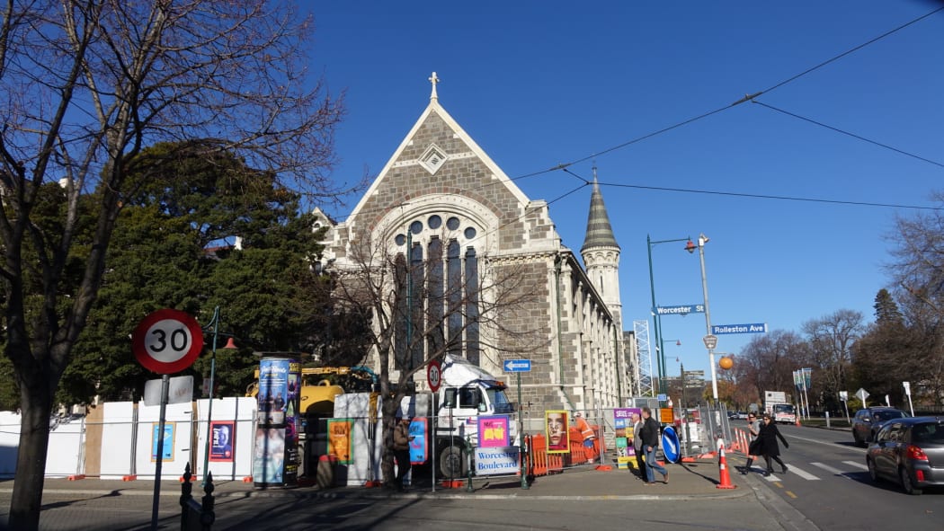 The Great Hall on the corner of Worcester Street and Rolleston Ave in central Christchurch.